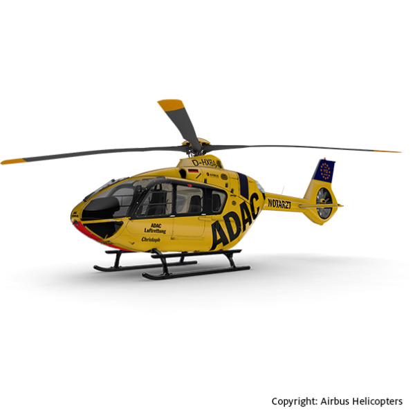Grafik des Hubschraubertyps H135 der ADAC Luftrettung