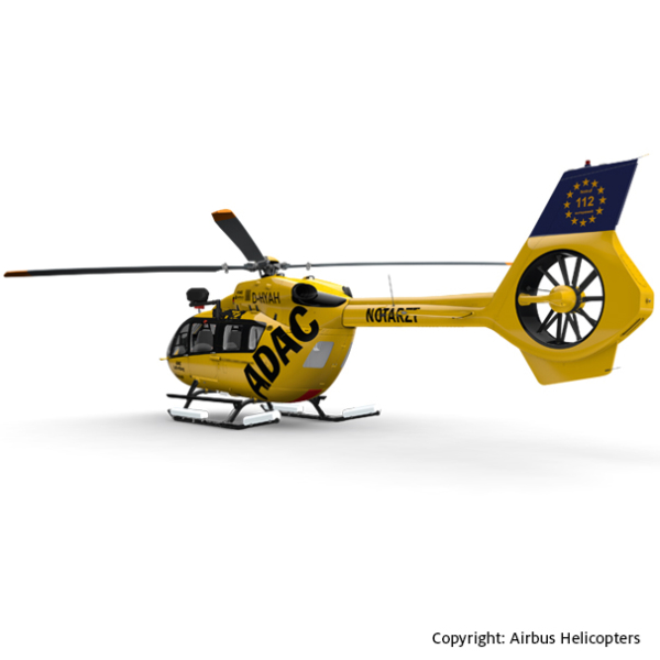 Grafik des Hubschraubertyps H145 der ADAC Luftrettung